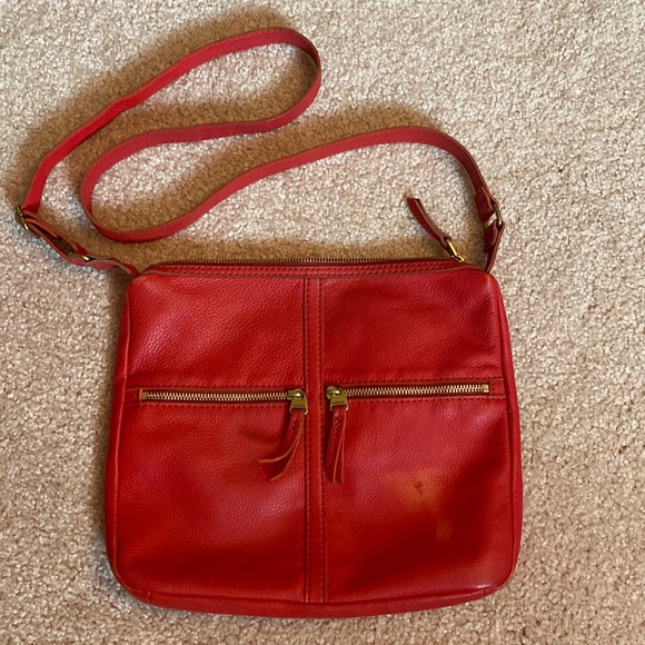 Fossil Handbags - Red FOSSIL brand crossbody purse